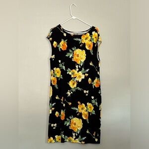 Chicos floral shift sleeveless dress for summer. Size 3= XL